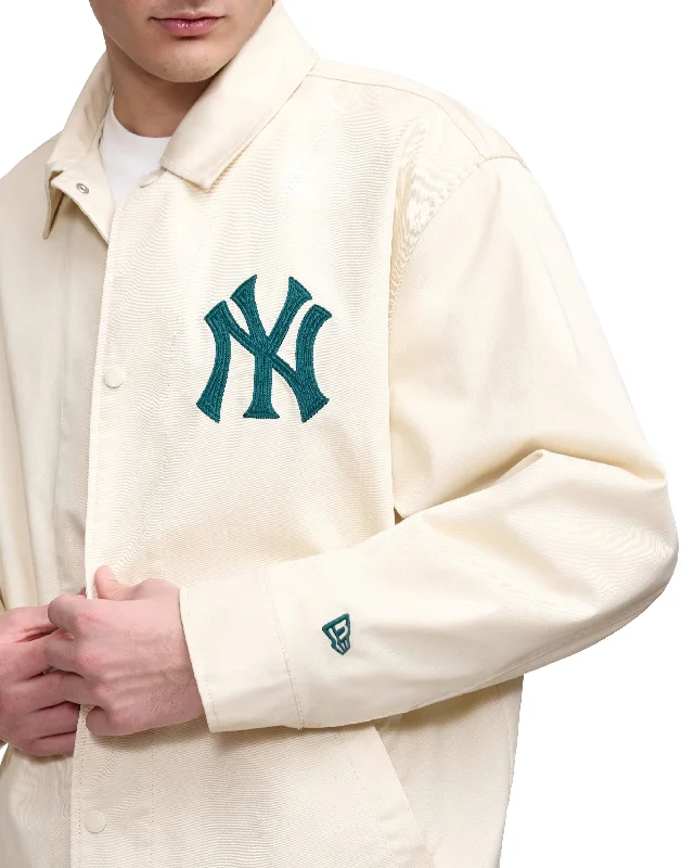 New York Yankees Ivory Coach Jacket