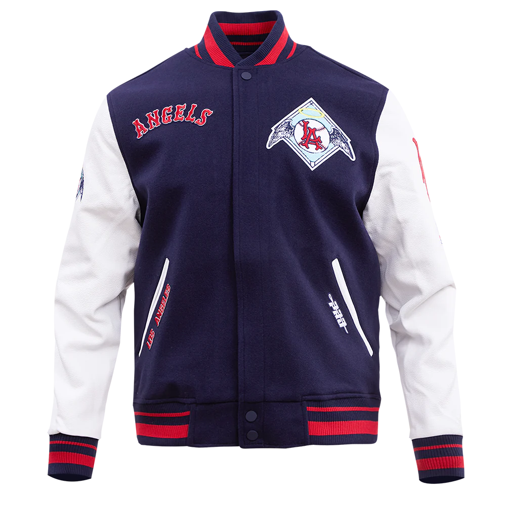 Los Angeles Angels Navy and White Varsity Jacket