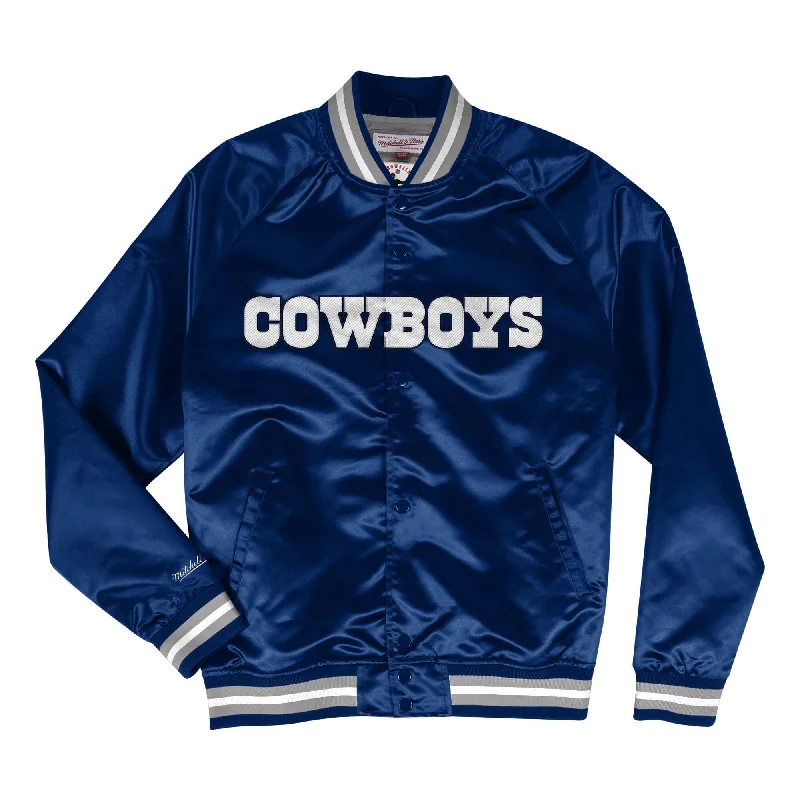 Dallas Cowboys Mitchell & Ness Lightweight Satin Jacket - Navy