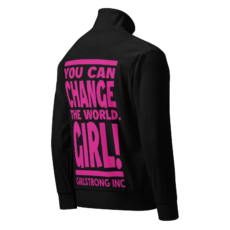 GS GRAPHIX TRACK JACKET HOT PINK - YOU CAN CHANGE THE WORLD, GIRL!