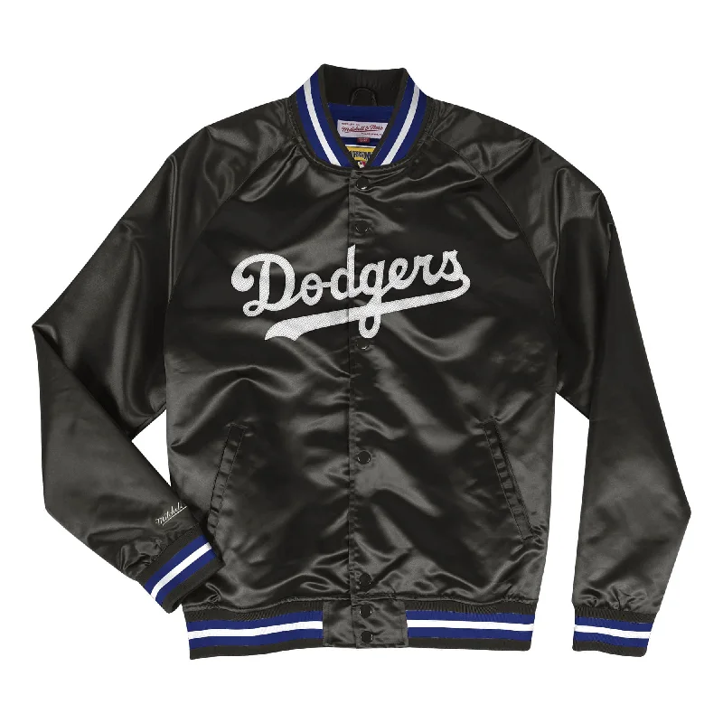 Los Angeles Dodgers Mitchell & Ness Lightweight Satin Jacket - Black