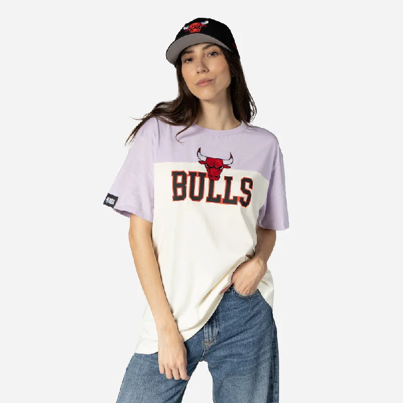 Playera Manga Corta Chicago Bulls NBA Pastels para Mujer