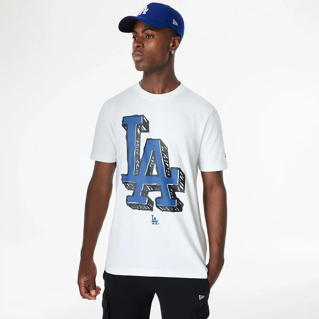 Playera Manga Corta Los Angeles Dodgers MLB Official Doodles