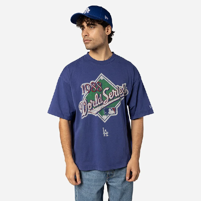 Playera Manga Corta Los Angeles Dodgers MLB Oversized Essentials Azul