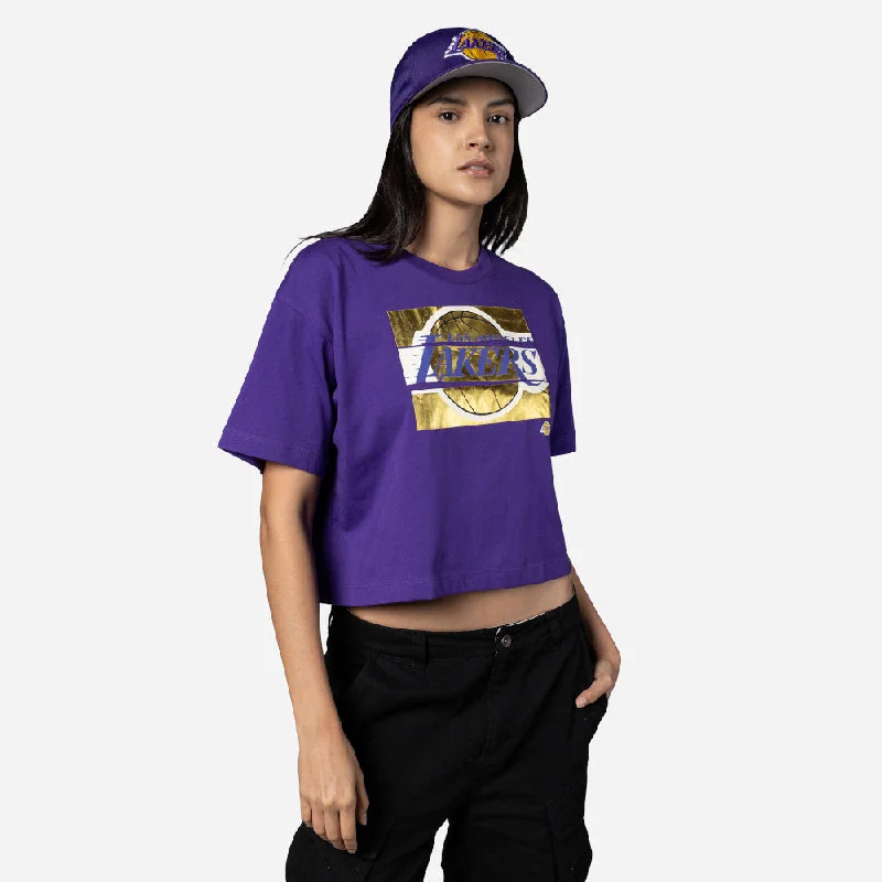 Playera Manga Corta Los Angeles Lakers NBA Sport Night para Mujer