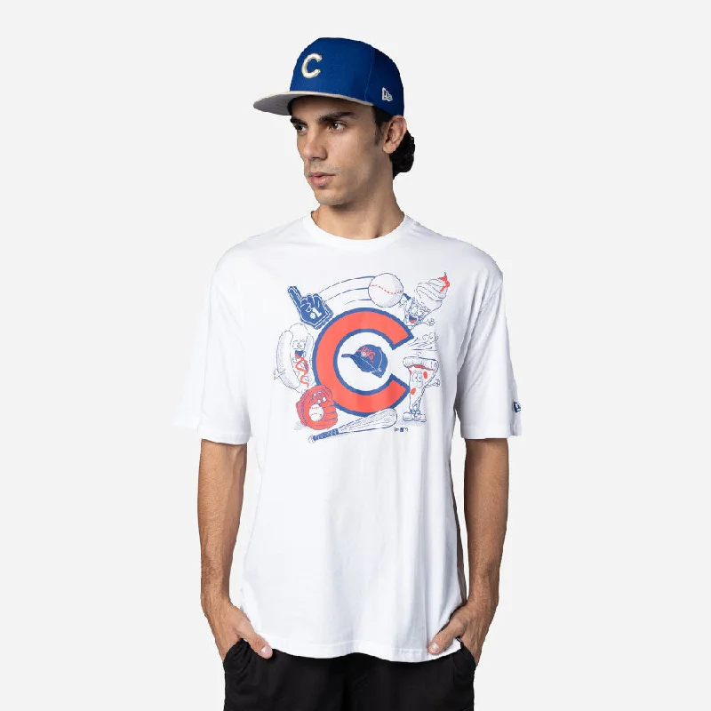 Playera Manga Corta Oversized Chicago Cubs MLB Food Graphic