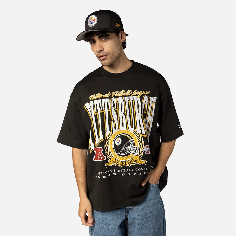 Playera Manga Corta Pittsburgh Steelers NFL Oversized Essentials