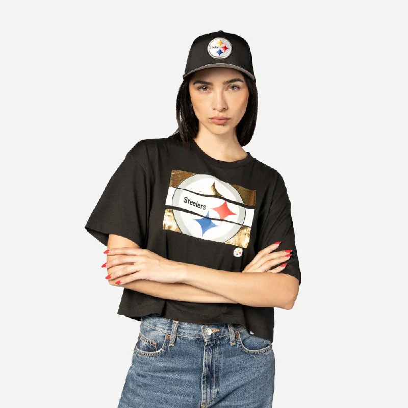 Playera Manga Corta Pittsburgh Steelers NFL Sport Night para Mujer