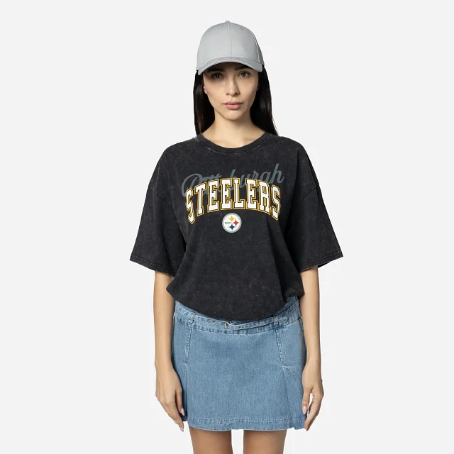 Playera Manga Corta Pittsburgh Steelers NFL Sport Night para Mujer