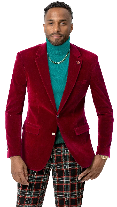 Men Fashion Blazer J134 - Red