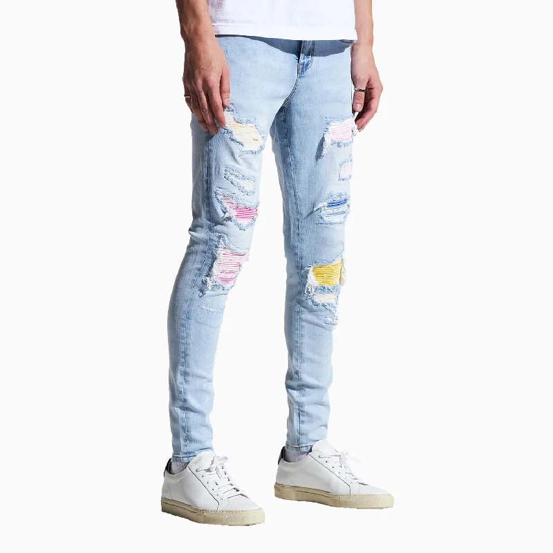 Men's Coral Rip And Repair Denim Pant