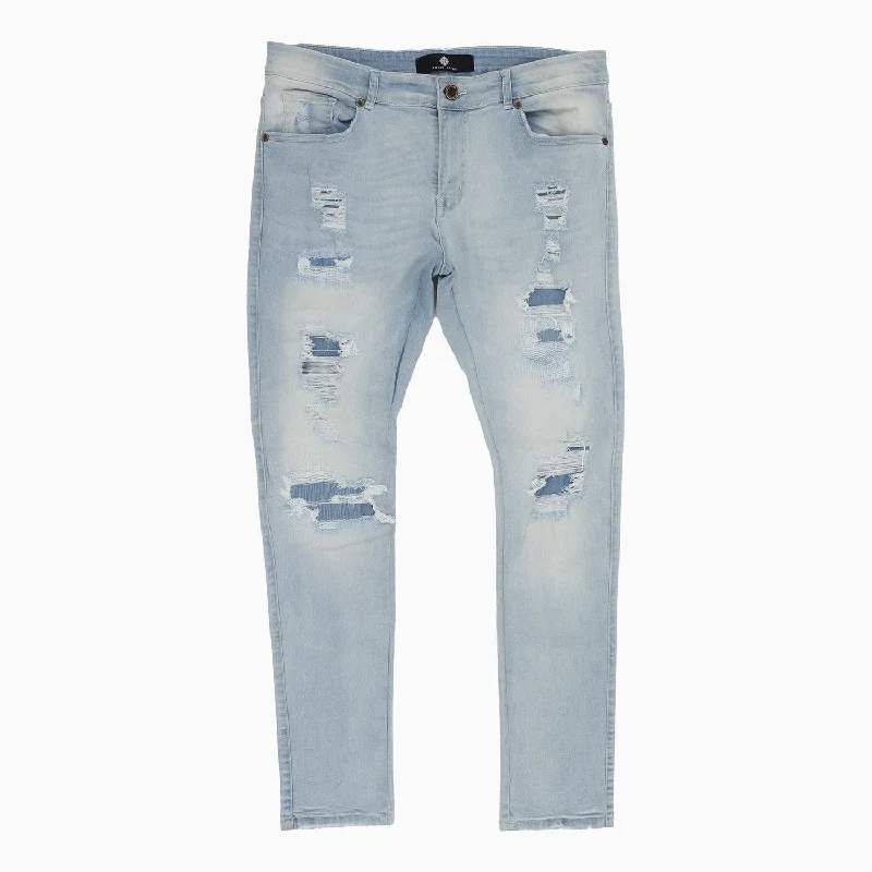 Men's Clean Distressed Denim Pant