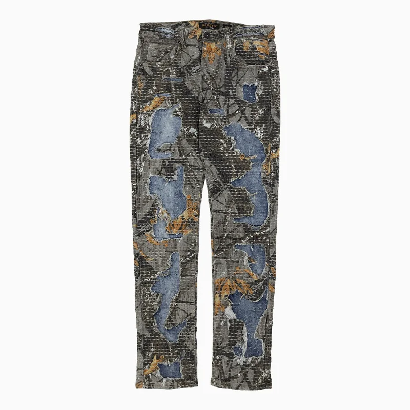 Men's Quilted Denim Jeans Pant