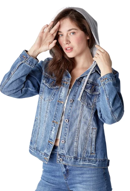 Risen Hooded Trucker Denim Jacket