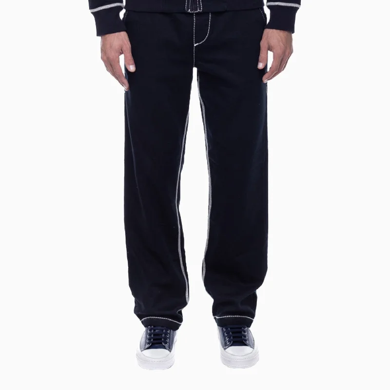 Men's Contrast Wide Leg Sweat Pant