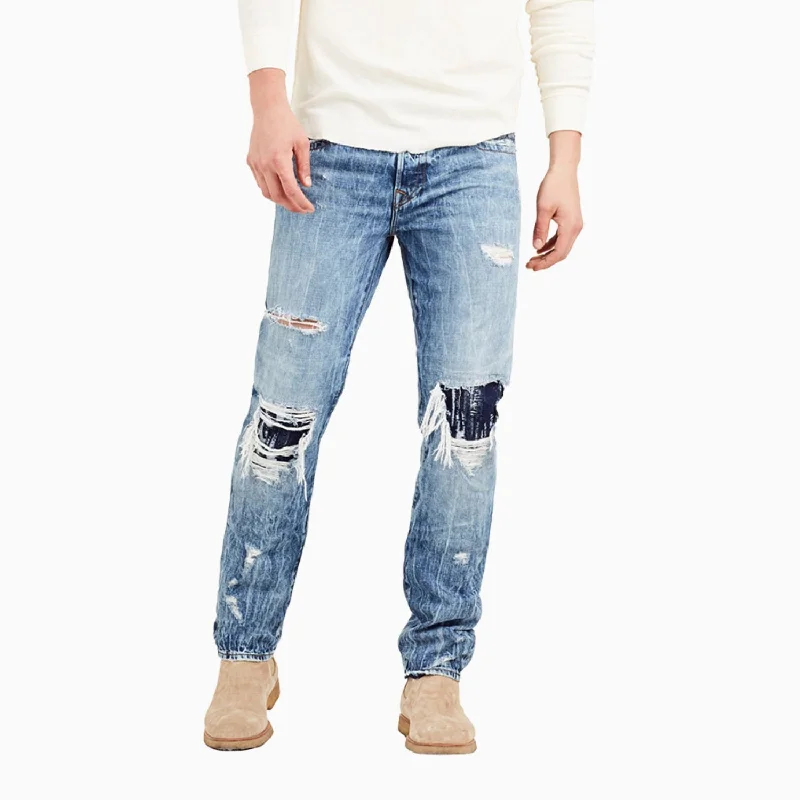 Men's Rocco Skinny Destroyed Jacquard Jean Pant