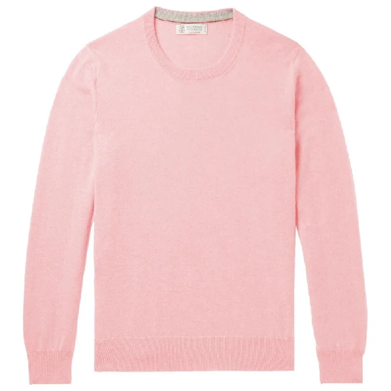 Brunello Cucinelli Pink Wool Men's Sweater