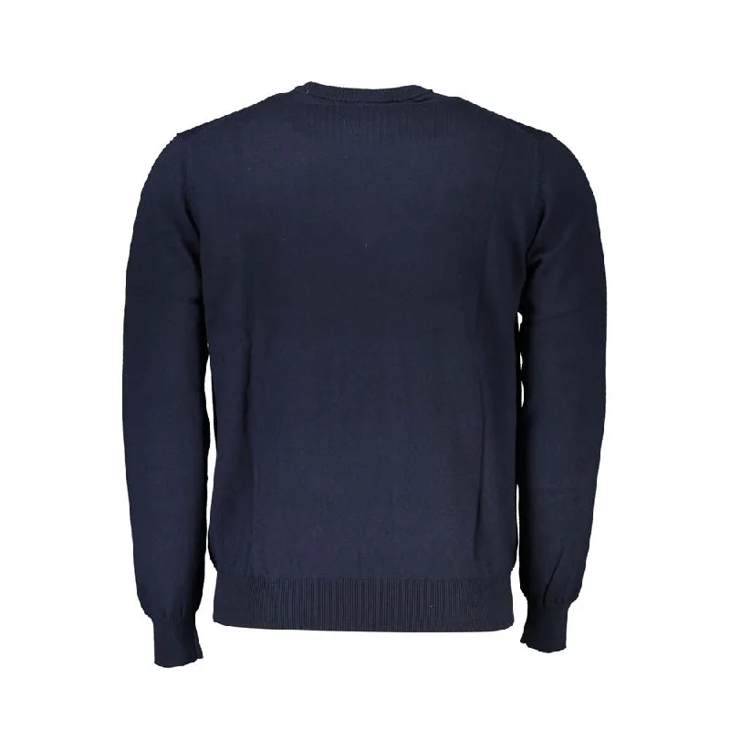 Harmont & Blaine Crew Neck Embroidered Blue Men's Sweater