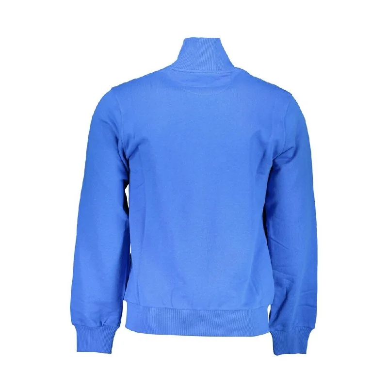 La Martina Blue Cotton Men Men's Sweater