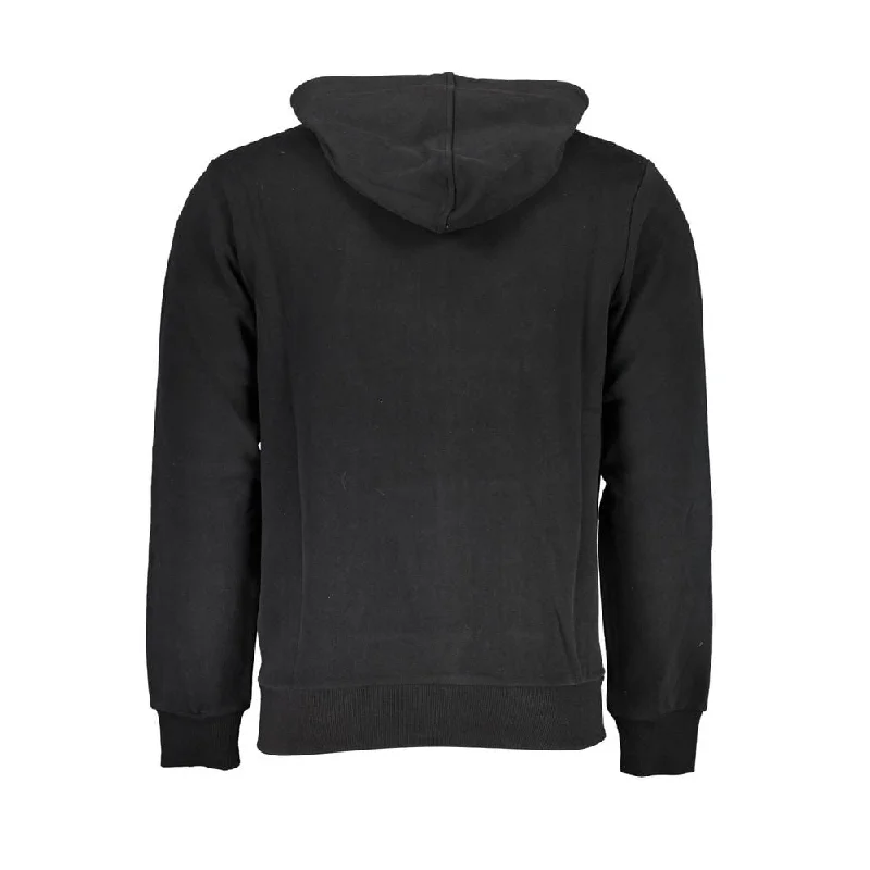 La Martina Sleek Hooded Cotton Sweatshirt in Men's Black