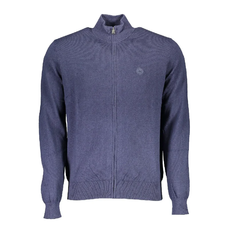 North Sails Blue Cotton Men Men's Sweater