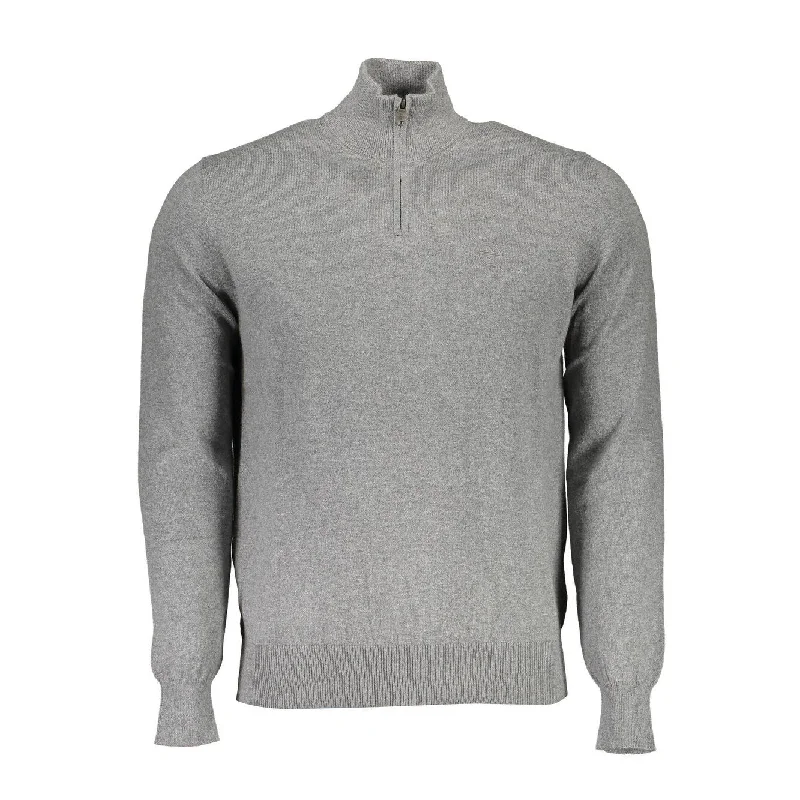 North Sails Gray Cotton Men Men's Sweater