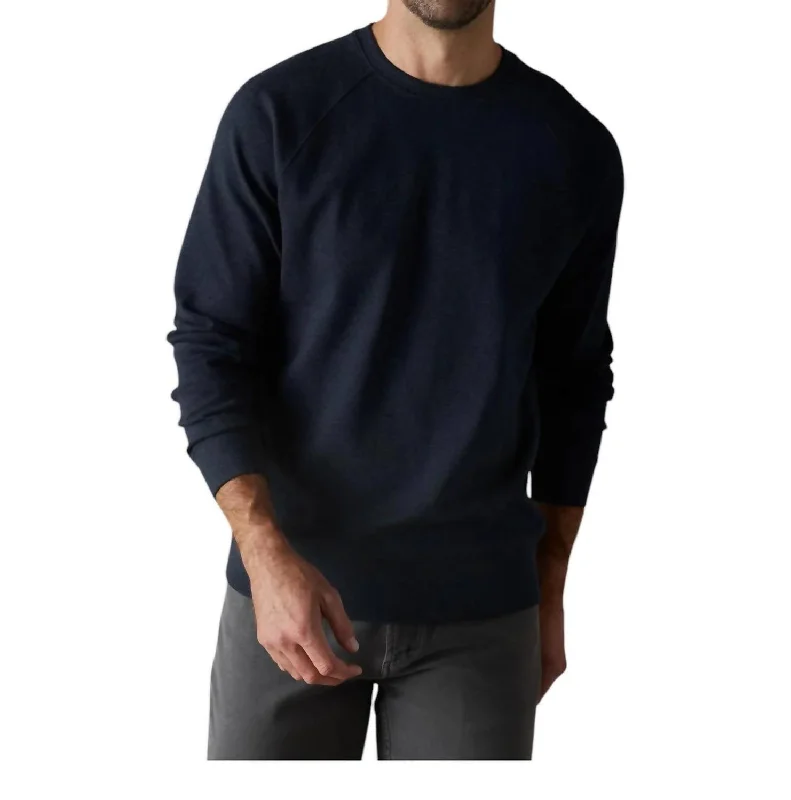 Puremeso Everyday Crewneck Sweater In Navy