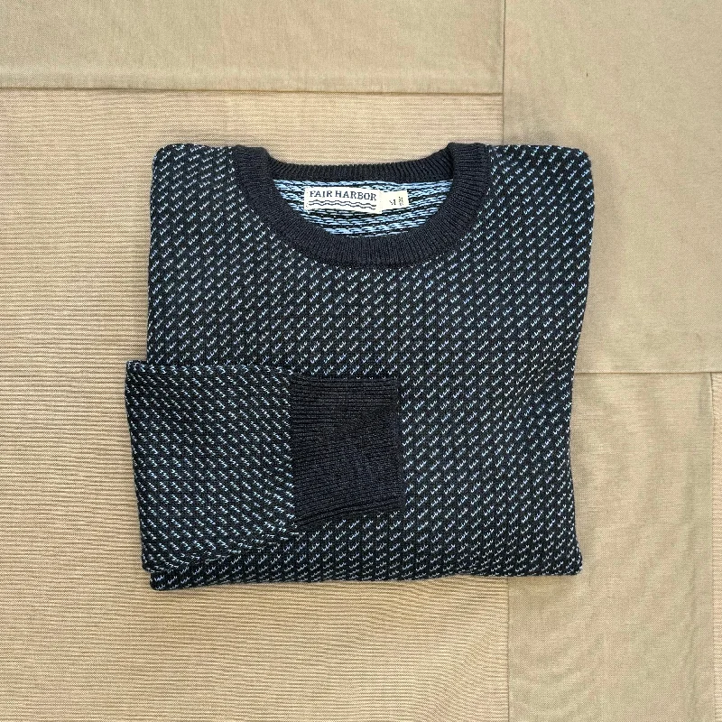 The Tidal Sweater, Navy Nautical Birdseye