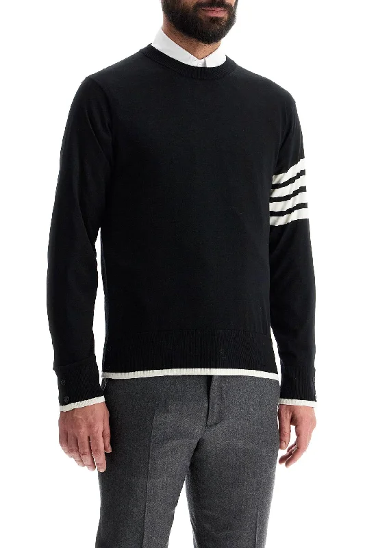 Thom Browne 4-Bar Wool Jersey Pullover Sweater