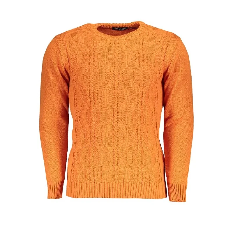 U.S. Grand Polo Orange Fabric Men's Sweater