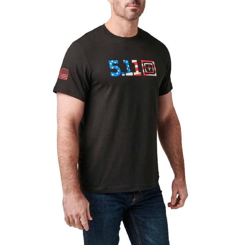 5.11 Tactical Men's USA Flag Fill Logo Graphic T-Shirt