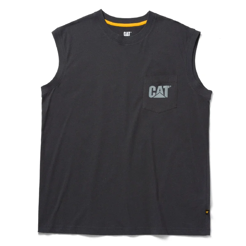 CAT Men's Trademark Sleeveless Pocket Tee