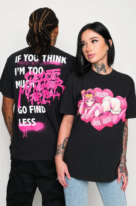 Find Less Tee Black