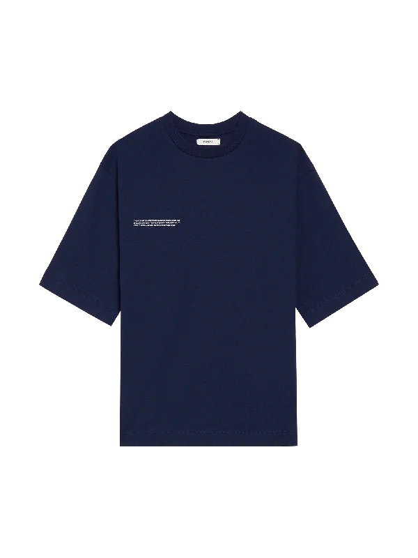 Mens Relaxed Fit Cotton T-shirt with C-FIBER™—navy blue