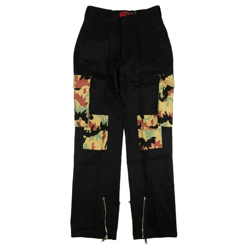 424 On Fairfax Camo Cargo Pants - Black/Brown/Green