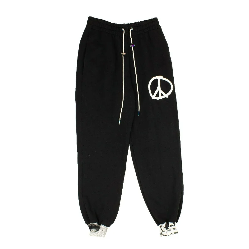 Bossi Peace Sign Sweatpants - Black/White