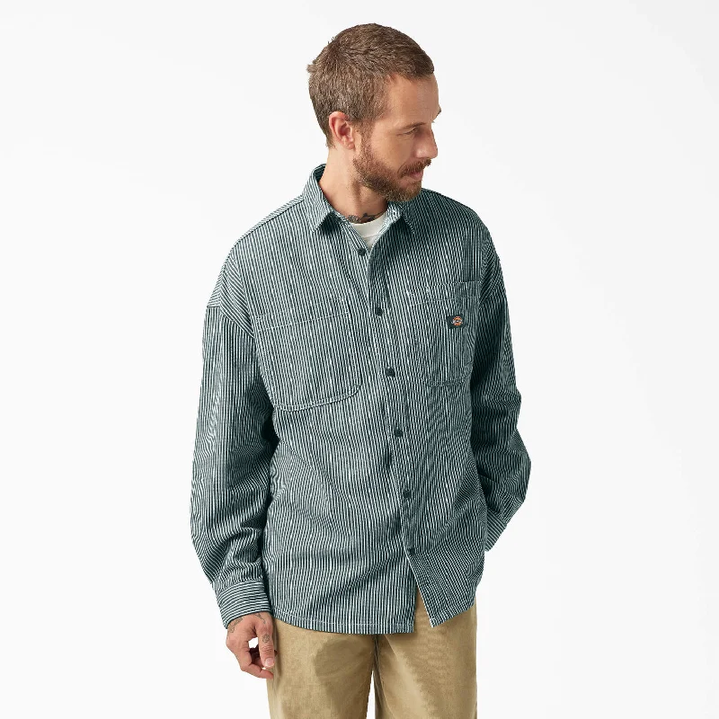 Hickory Stripe Button-Up Shirt