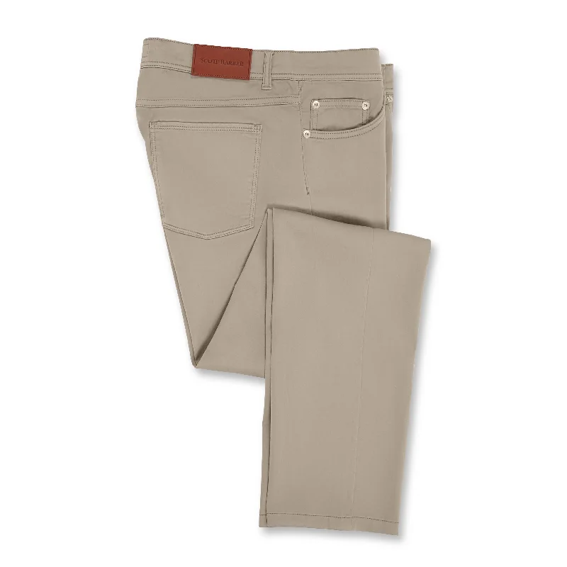 Sateen 5 Pocket Chino, Khaki