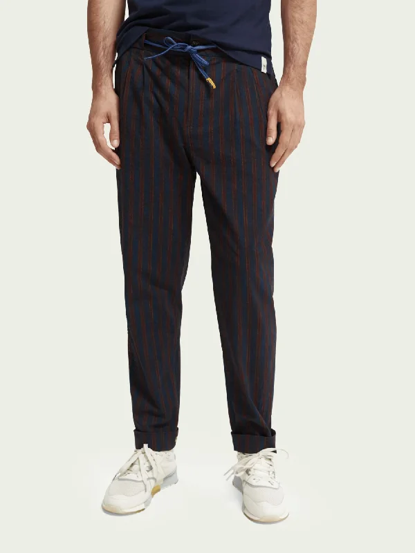 Scotch & Soda Pleated Regular-fit Printed Chino